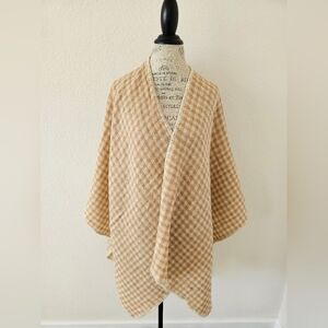 Boyne Valley Weavers Women's Wool Plaid Shawl Wrap Hand Made Ireland